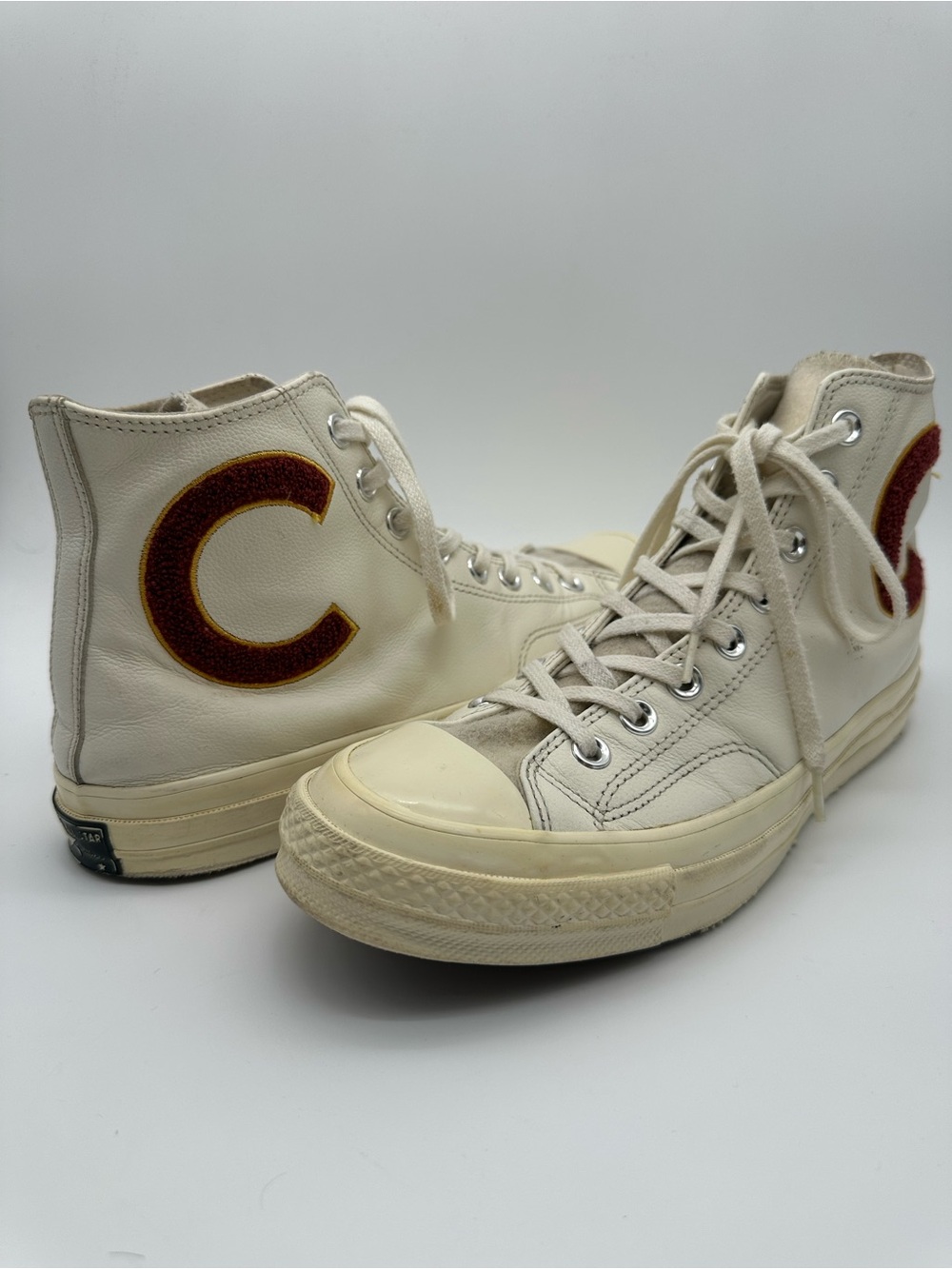 RARE Converse Chuck 70 Varsity C Leather High Top Sneakers Men 8 Women 10
